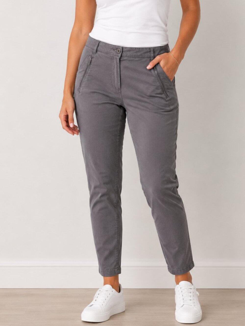 Gap Super Skinny Cargo Khakis Gray Stretch Pants Women's Size 6